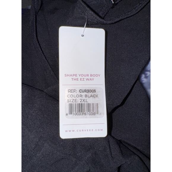 Brand New Curveez Women's Size 2X XXL Black Second Skin Hip Hugger Bodysuit - Picture 6 of 6